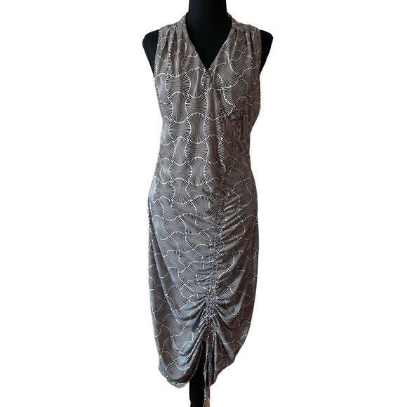 LAUNDRY Black & White Midi Dress Size Small - Picture 1 of 6